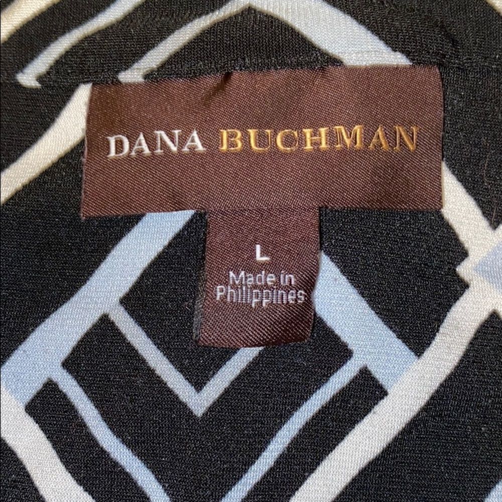 Dana Buchman Button Down Geometric Print Blouse - Picture 10 of 10